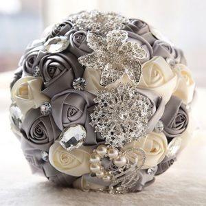 A set of 5 8 inch Brooch Wedding Bouquets